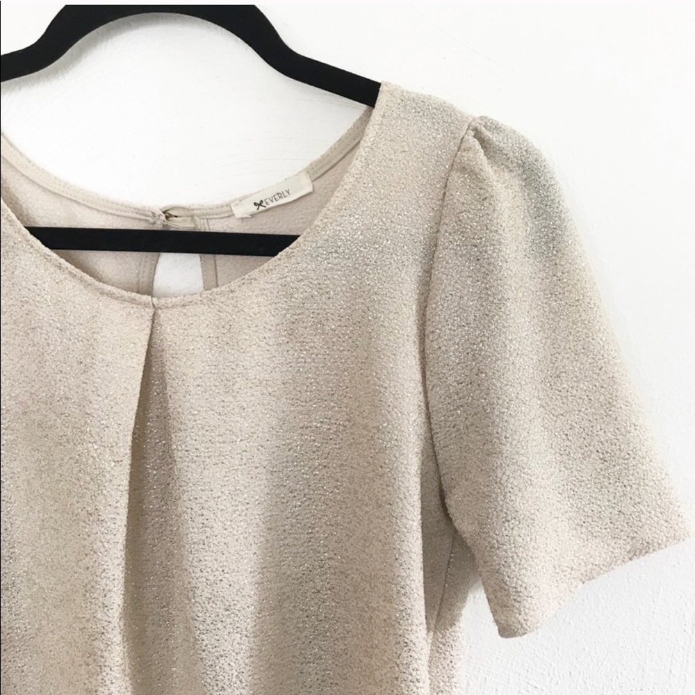 Everly Gold Shimmer Party Dress